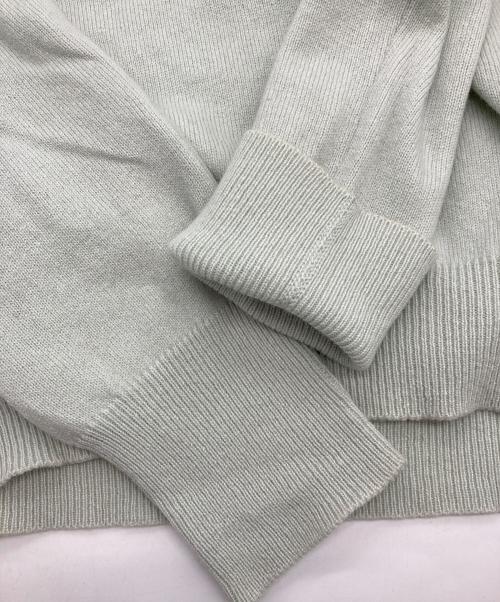 PRADA（プラダ）PRADA (プラダ) カシミヤエルボーパッチVネックニット ミントグリーン サイズ:42（170/84A）の古着・服飾アイテム