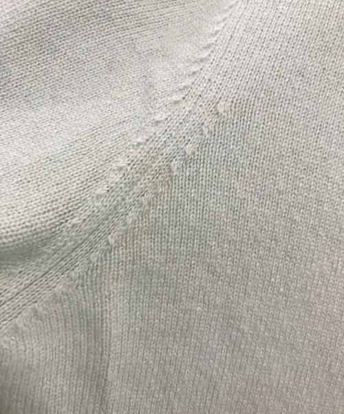 PRADA（プラダ）PRADA (プラダ) カシミヤエルボーパッチVネックニット ミントグリーン サイズ:42（170/84A）の古着・服飾アイテム