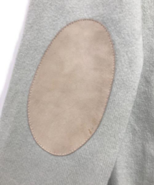 PRADA（プラダ）PRADA (プラダ) カシミヤエルボーパッチVネックニット ミントグリーン サイズ:42（170/84A）の古着・服飾アイテム
