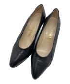 CHANELシャネル）の古着「ヒールパンプス」｜ブラック