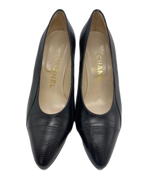 CHANEL（シャネル）CHANEL (シャネル) ヒールパンプス ブラック サイズ:5の古着・服飾アイテム