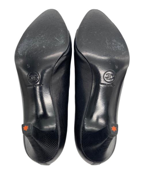 CHANEL（シャネル）CHANEL (シャネル) ヒールパンプス ブラック サイズ:5の古着・服飾アイテム