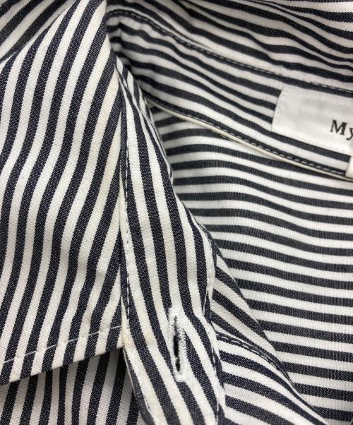 Mystrada（マイストラーダ）Mystrada (マイストラーダ) エンブレムショートシャツ ホワイト×ブラック サイズ:38の古着・服飾アイテム