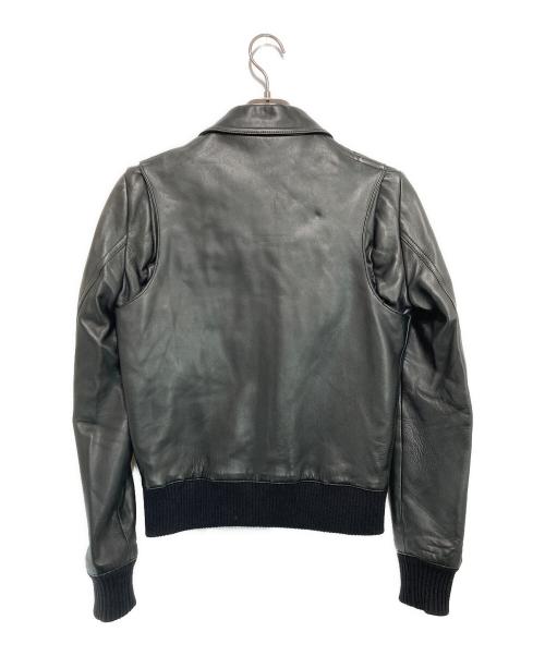 LITHIUM HOMME（リチウムオム・ファム）LITHIUM HOMME (リチウムオム・ファム) ラムレザー A-2 ライダース ブラック サイズ:46の古着・服飾アイテム