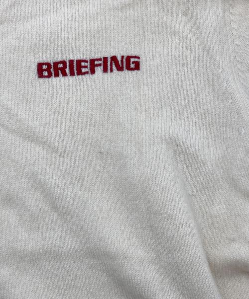 BRIEFING（ブリーフィング）BRIEFING (ブリーフィング) カシミヤ刺繍クルーネックニット ベージュ サイズ:Sの古着・服飾アイテム