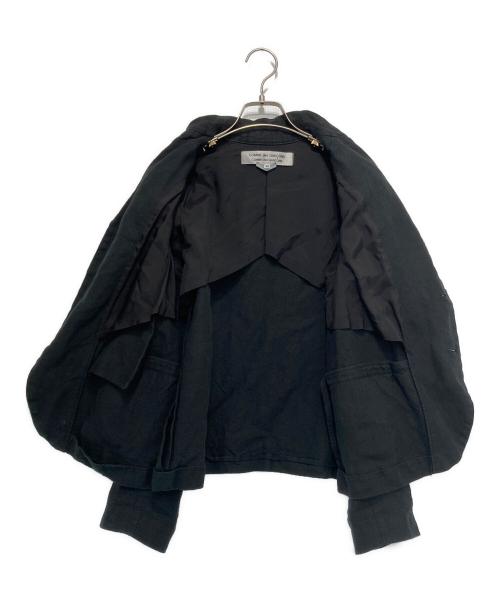 COMME des GARCONS COMME des GARCONS（コムデギャルソン コムデギャルソン）COMME des GARCONS COMME des GARCONS (コムデギャルソン コムデギャルソン) リネンジャケット ブラック サイズ:XSの古着・服飾アイテム