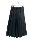 COMME des GARCONS COMME des GARCONSコムデギャルソン コムデギャルソン）の古着「リネンタックスカート」｜ブラック