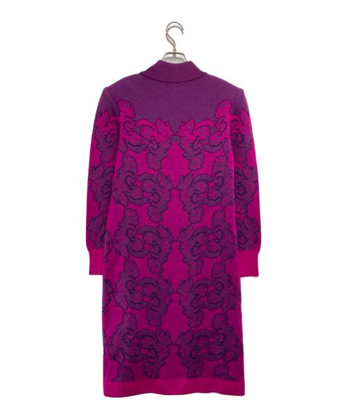 Yves Saint Laurent（イヴサンローラン）Yves Saint Laurent (イヴサンローラン) [古着]ハイネックニットワンピース パープル サイズ:Mの古着・服飾アイテム
