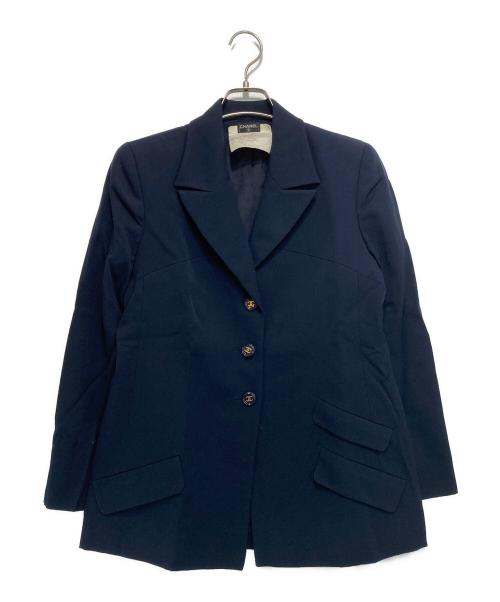 CHANEL（シャネル）CHANEL (シャネル) ［OLD］ココマークボタン ウールジャケット ネイビー サイズ:40の古着・服飾アイテム