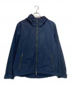 BURBERRYバーバリー）の古着「ラバーワッペンジップアップジャケット」｜ネイビー