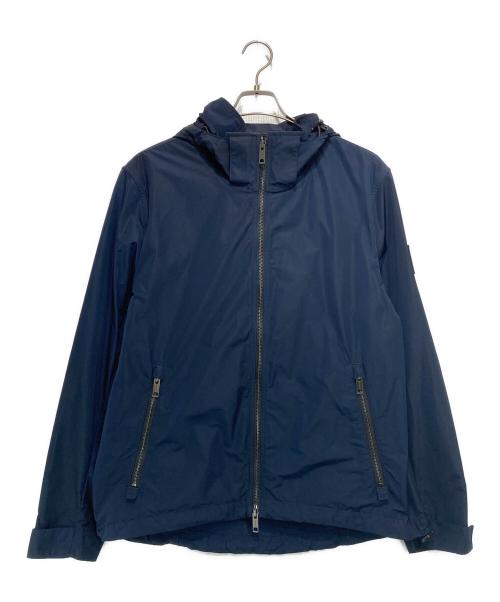 BURBERRY（バーバリー）BURBERRY (バーバリー) ラバーワッペンジップアップジャケット ネイビー サイズ:52の古着・服飾アイテム