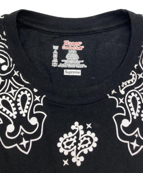 SUPREME（シュプリーム）Supreme (シュプリーム) Hanes (ヘインズ) Bandana Tagless Tees ブラック サイズ:Lの古着・服飾アイテム
