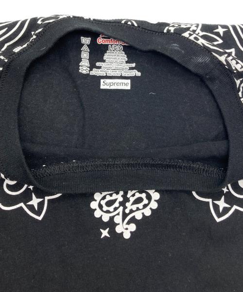 SUPREME（シュプリーム）Supreme (シュプリーム) Hanes (ヘインズ) Bandana Tagless Tees ブラック サイズ:Lの古着・服飾アイテム