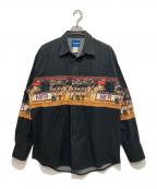 Wranglerラングラー）の古着「ロデオプリントウエスタンシャツ」｜ブラック