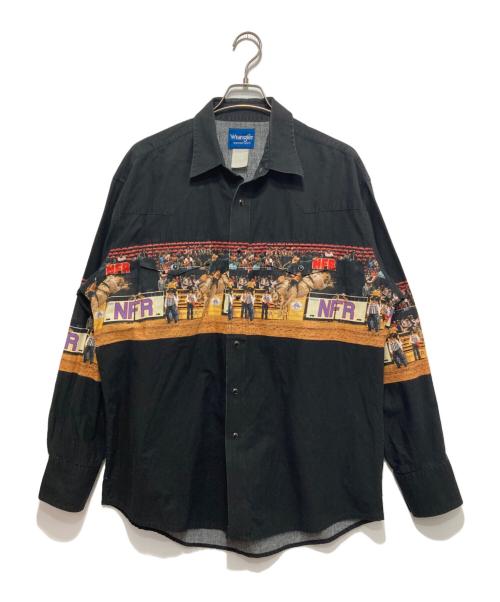 Wrangler（ラングラー）Wrangler (ラングラー) ロデオプリントウエスタンシャツ ブラック サイズ:不明の古着・服飾アイテム