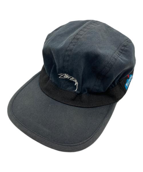 stussy（ステューシー）stussy (ステューシー) KAVU (カブー) コラボキャップ ブラックの古着・服飾アイテム