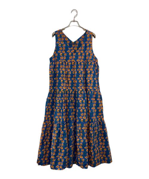 TIGRE BROCANTE（ティグルブロカンテ）TIGRE BROCANTE (ティグルブロカンテ) マリーゴールドティアードワンピース ブルー×オレンジ サイズ:-の古着・服飾アイテム