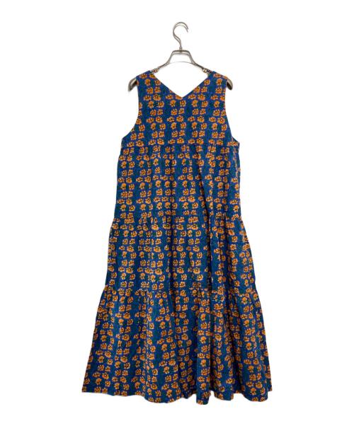 TIGRE BROCANTE（ティグルブロカンテ）TIGRE BROCANTE (ティグルブロカンテ) マリーゴールドティアードワンピース ブルー×オレンジ サイズ:-の古着・服飾アイテム