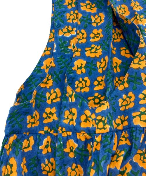 TIGRE BROCANTE（ティグルブロカンテ）TIGRE BROCANTE (ティグルブロカンテ) マリーゴールドティアードワンピース ブルー×オレンジ サイズ:-の古着・服飾アイテム