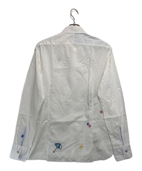 Bob（ボブ）BOB (ボブ) 刺繍長袖シャツ ホワイト サイズ:L/50の古着・服飾アイテム