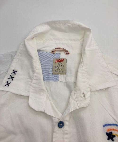 Bob（ボブ）BOB (ボブ) 刺繍長袖シャツ ホワイト サイズ:L/50の古着・服飾アイテム