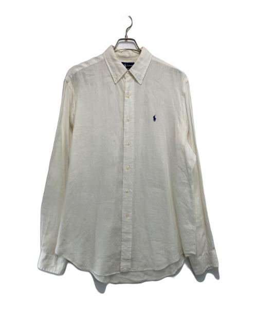 RALPH LAUREN（ラルフローレン）RALPH LAUREN (ラルフローレン) リネンシャツ ホワイト サイズ:Lの古着・服飾アイテム