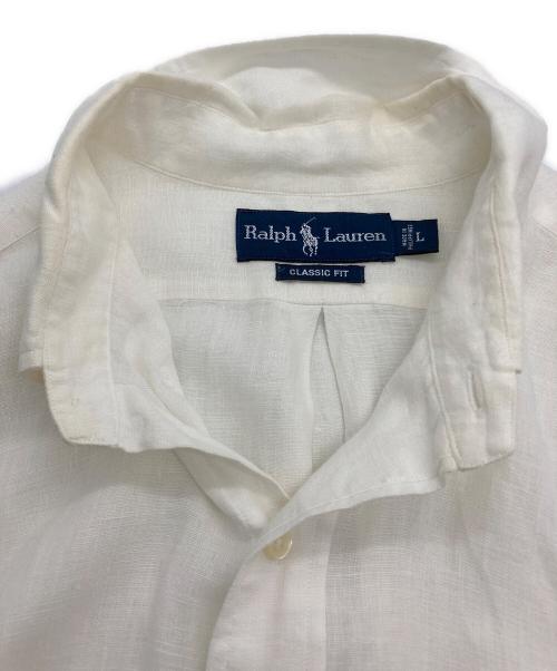 RALPH LAUREN（ラルフローレン）RALPH LAUREN (ラルフローレン) リネンシャツ ホワイト サイズ:Lの古着・服飾アイテム