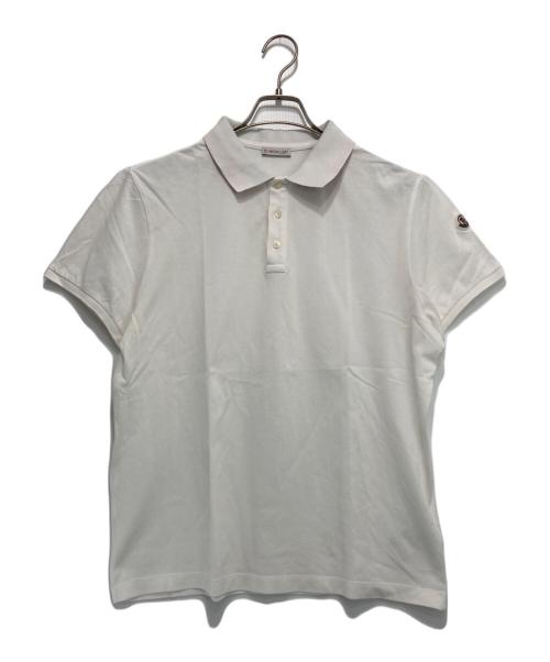 MONCLER（モンクレール）MONCLER (モンクレール) MAGLIA POLO MANICA CORTA 半袖 ポロシャツ ホワイト サイズ:Lの古着・服飾アイテム