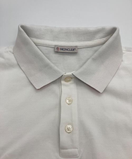 MONCLER（モンクレール）MONCLER (モンクレール) MAGLIA POLO MANICA CORTA 半袖 ポロシャツ ホワイト サイズ:Lの古着・服飾アイテム