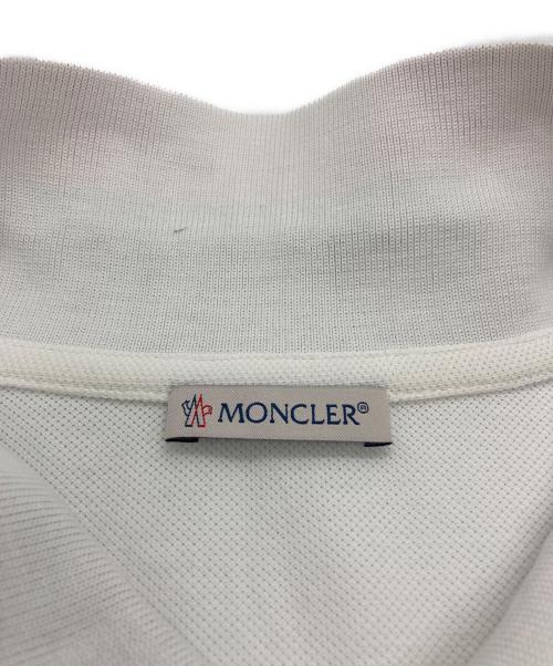 MONCLER（モンクレール）MONCLER (モンクレール) MAGLIA POLO MANICA CORTA 半袖 ポロシャツ ホワイト サイズ:Lの古着・服飾アイテム