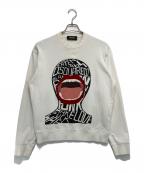 DSQUARED2ディースクエアード）の古着「クルーネックスウェット」｜ホワイト