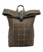 TRIONトライオン）の古着「PANEL LIGHT バックパック」｜グレー×オレンジ