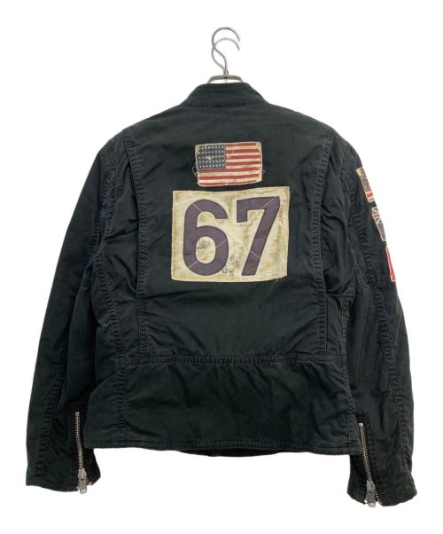 POLO JEANS CO.（ポロジーンズカンパニー）POLO JEANS CO. (ポロジーンズカンパニー) ノーカラージャケット ネイビー サイズ:Lの古着・服飾アイテム