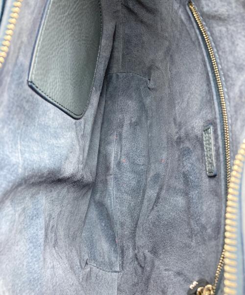 HIROFU（ヒロフ）HIROFU (ヒロフ) レザーショルダーバッグ ブルーの古着・服飾アイテム