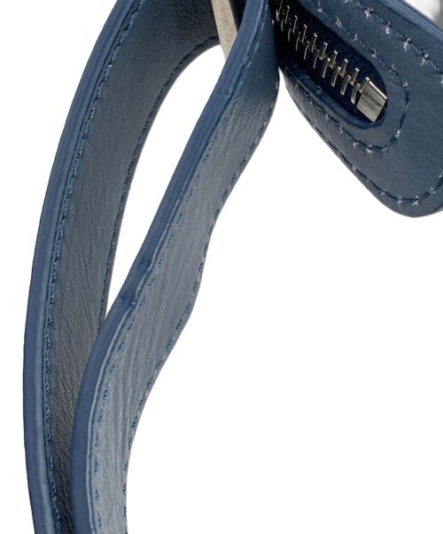 HIROFU（ヒロフ）HIROFU (ヒロフ) レザーショルダーバッグ ブルーの古着・服飾アイテム