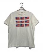 BANANA REPUBLICバナナリパブリック）の古着「［古着］90's 星条旗プリントTシャツ」｜ホワイト