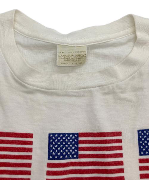 BANANA REPUBLIC（バナナリパブリック）BANANA REPUBLIC (バナナリパブリック) ［古着］90's 星条旗プリントTシャツ ホワイト サイズ:Mの古着・服飾アイテム