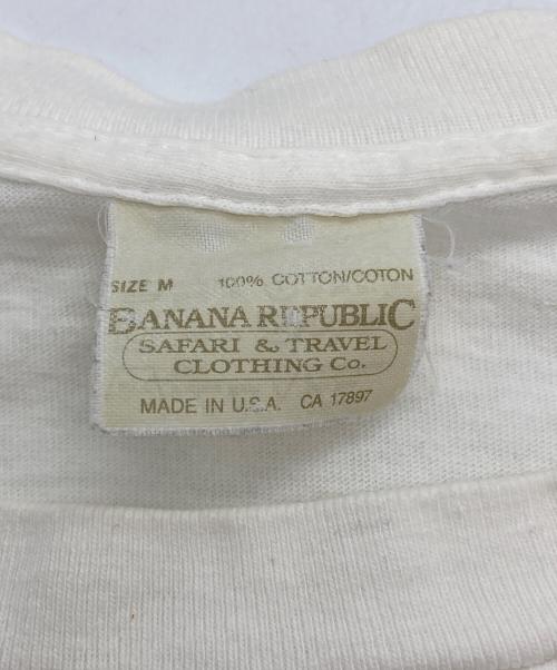 BANANA REPUBLIC（バナナリパブリック）BANANA REPUBLIC (バナナリパブリック) ［古着］90's 星条旗プリントTシャツ ホワイト サイズ:Mの古着・服飾アイテム