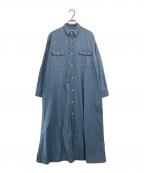 orSlowオアスロウ）の古着「デニムシャツワンピース」｜インディゴ