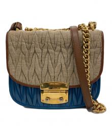 MIU MIU（ミュウミュウ）の古着「マテラッセ ショルダーバッグ」｜ベージュ