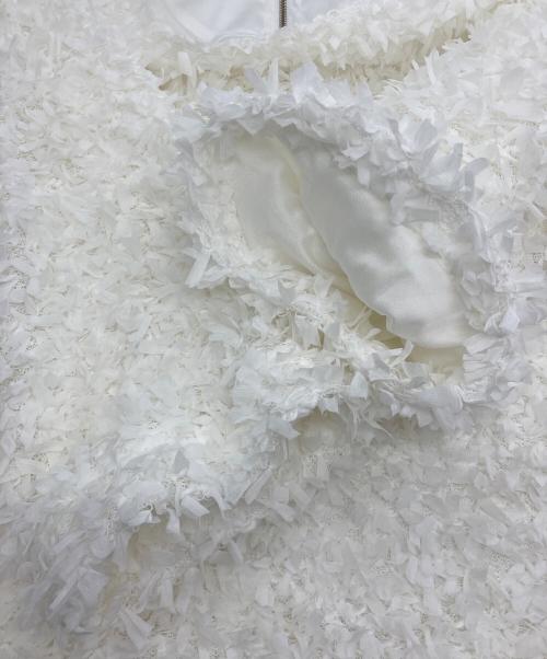 NOLLEY'S（ノーリーズ）NOLLEY'S (ノーリース) リボンニットツイードショートプルオーバーブラウス ホワイト サイズ:38の古着・服飾アイテム