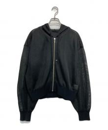 Diagram（ダイアグラム）の古着「グレースコンチネンタル シアーニットパーカー」｜ブラック