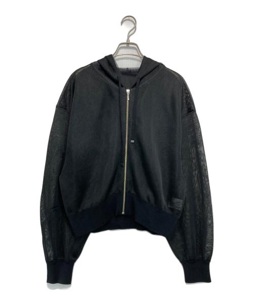 Diagram（ダイアグラム）Diagram (ダイアグラム) グレースコンチネンタル シアーニットパーカー ブラック サイズ:36の古着・服飾アイテム