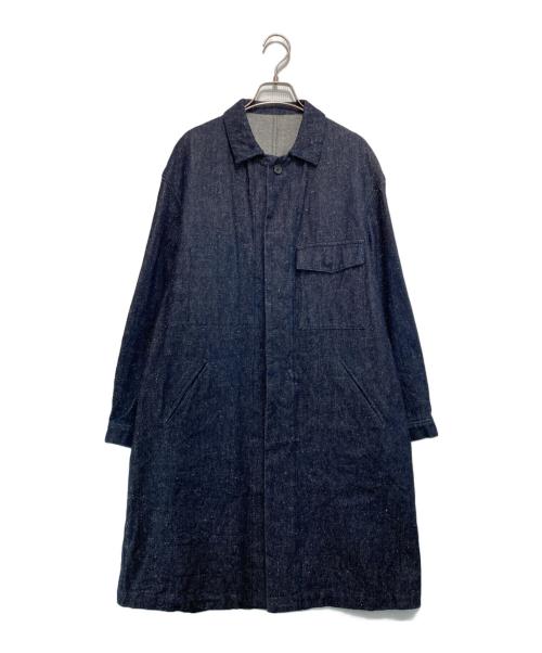 ゴーシュ（ゴーシュ）ゴーシュ (ゴーシュ) シルクデニムムロングコート インディゴ サイズ:2の古着・服飾アイテム