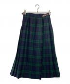 O'NEIL OF DUBLIN×harrissオニールオブダブリン×ハリス）の古着「ラップキルトスカート」｜グリーン