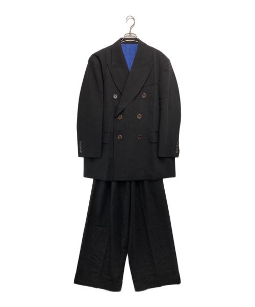 Jean Paul Gaultier FEMME（ジャンポールゴルチエ フェム）Jean Paul GAULTIER FEMME (ジャンポールゴルチェフェム) ダブルジャケットセットアップ ブラック サイズ:40の古着・服飾アイテム
