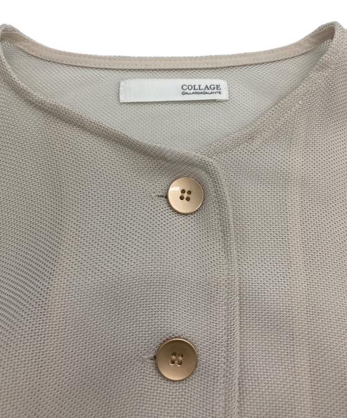 COLLAGE GALLARDAGALANTE（コラージュ ガリャルダガランテ）COLLAGE GALLARDAGALANTE (コラージュ ガリャルダガランテ) メッシュシャツジャケット ベージュ サイズ:Fの古着・服飾アイテム