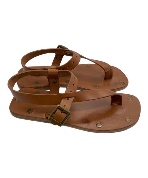 Maison Margiela22（メゾンマルジェラ22）Maison Margiela22 (メゾンマルジェラ22) レザーサンダル ブラウン サイズ:39の古着・服飾アイテム