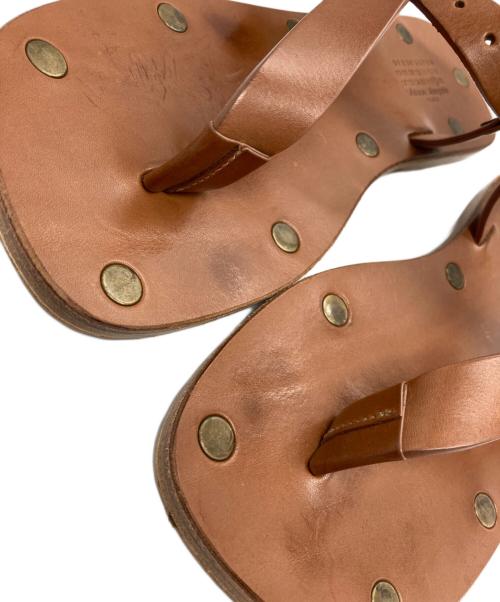 Maison Margiela22（メゾンマルジェラ22）Maison Margiela22 (メゾンマルジェラ22) レザーサンダル ブラウン サイズ:39の古着・服飾アイテム