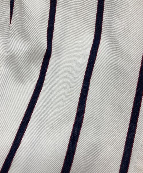 DRAWER（ドゥロワー）Drawer (ドゥロワー) ストライプ ベイカーパンツ ホワイト サイズ:34の古着・服飾アイテム